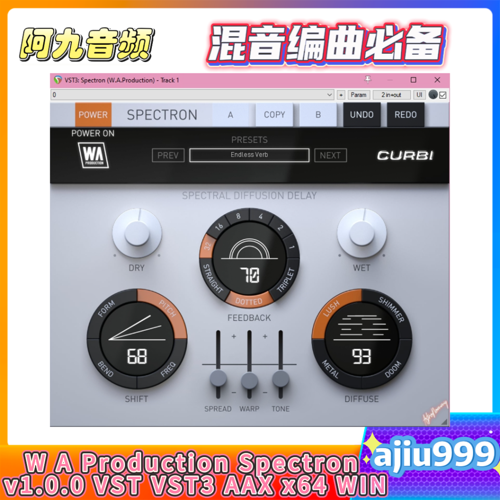 W A Production Spectron v1.0.0 VST VST3 AAX x64 WIN-阿九音频