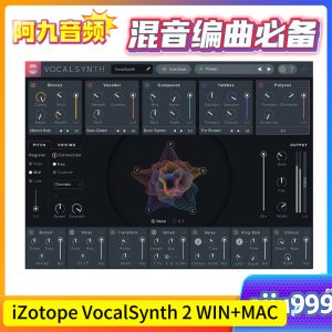 iZotope VocalSynth 2 WIN+MAC-阿九音频