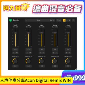 人声伴奏分离效果器 Acon Digital Remix v1.0.2  WIN-阿九音频