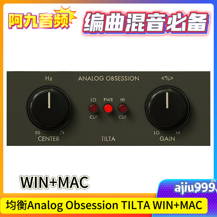 倾斜均衡器插件 Analog Obsession TILTA v1.0 WIN+MAC-阿九音频