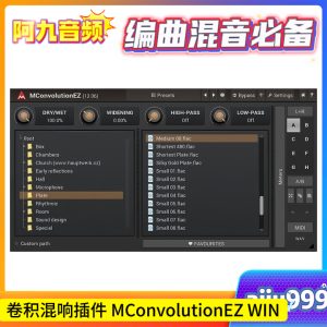 卷积混响插件 MConvolutionEZ v14.09 WIN-阿九音频