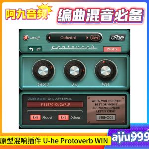 原型混响插件 U-he Protoverb v1.0.1 WIN-阿九音频