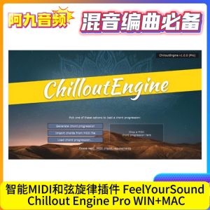 智能MIDI和弦旋律插件 FeelYourSound Chillout Engine Pro v1.1.0 WIN+MAC-阿九音频