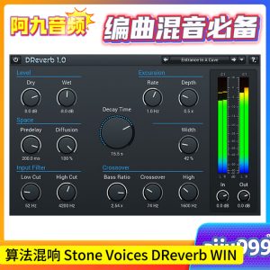 算法混响插件 Stone Voices DReverb WIN+MAC-阿九音频