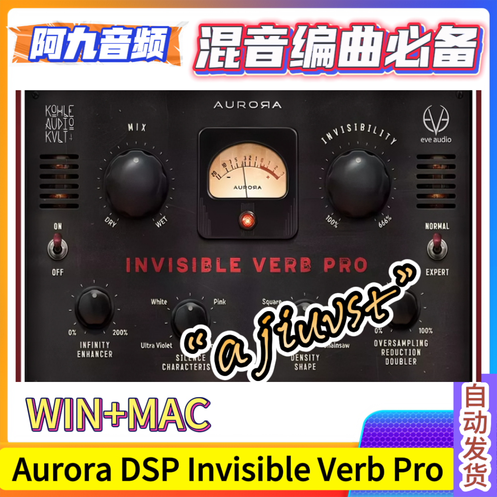 混响插件 Aurora DSP Invisible Verb Pro V1.6.6 WIN+MAC-阿九音频