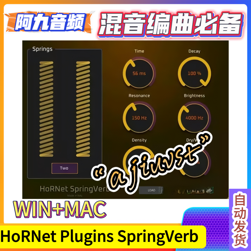 HoRNet Plugins SpringVerb V1.0.2 WiN+MAC-阿九音频